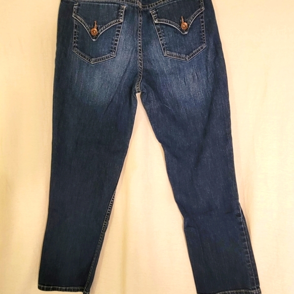 Simply Vera ,Vera Wang Straight Leg Stretch Cute Back Pockets with Buttons sz8 - Picture 2 of 7